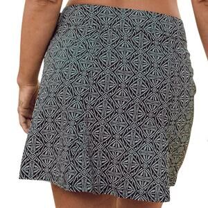 RipSkirt Hawaii Black Pearl Batik Wrap Skirt Size S Black White Beach Coverup